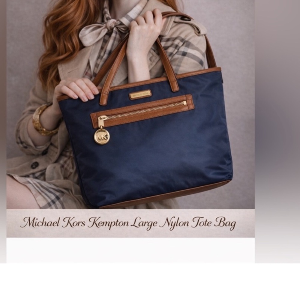 ✨ Michael Kors Kempton Large Nylon Tote | MK Lock Charm | Work • Travel Bag ✨